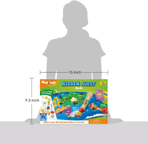 Miniatura 8 de Imagimake Mapology Hidden Quest World Map - Juego de mesa Deslizamiento y revelación mágica Juguetes educativos para edades de 5 a 7 y 8 a 12