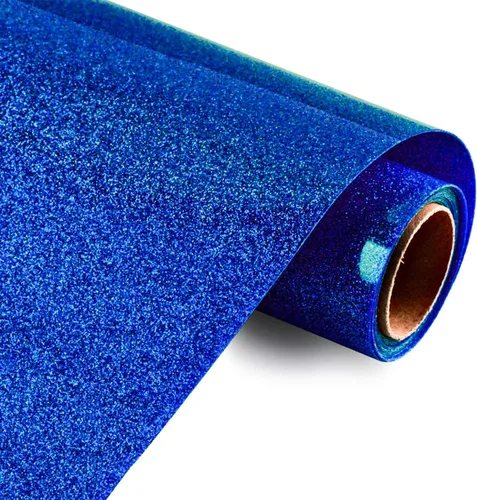 Miniatura 11 de Vinilo de transferencia de calor, 10 pulgadas por 6 pies, rollos de vinilo HTV con purpurina para camisetas (azul aguamarina, 10 pulgadas x 6 pies)