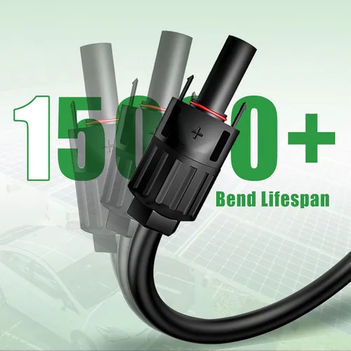 Miniatura 6 de Cable de extensión solar de doble cable de 6 pies – Conector de panel solar de 10 AWG (6 mm²), con conectores solares IP67 macho/hembra