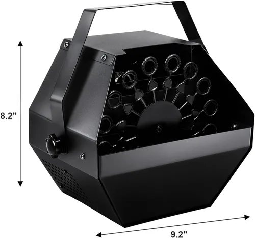 Miniatura 2 de ATDAWN Máquina automática de burbujas de alta capacidad de 1 litro con control remoto de 45 pies, soplador de burbujas de metal profesional