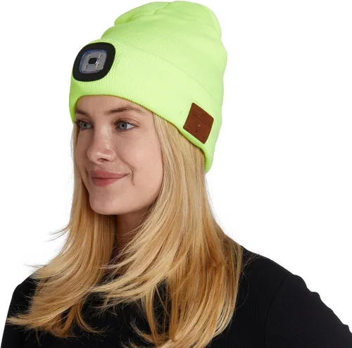 Miniatura 2 de BLACK DECK Gorro unisex LED Bluetooth Faro LED y auriculares estéreo inalámbricos compatibles con todos los dispositivos Bluetooth
