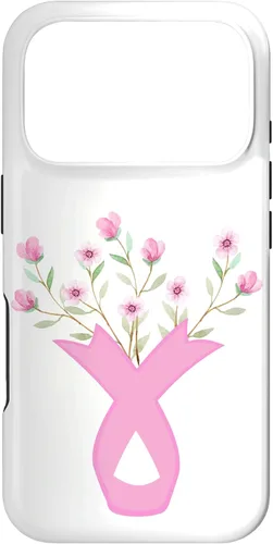 Miniatura 29 de iPhone 13 Flower Jar Pink Ribbon Breast Cancer Concientización Mes de Mujeres Caso