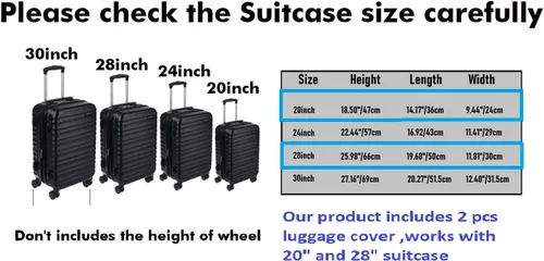 Miniatura 5 de Funda protectora de PVC transparente para maleta, cubierta de equipaje transparente, impermeable, con ruedas, cubierta antipolvo, funda protectora