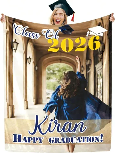Miniatura 19 de Manta personalizada con collage de fotos, manta de fotos personalizada para graduados, manta personalizada, regalos para temporada de graduación