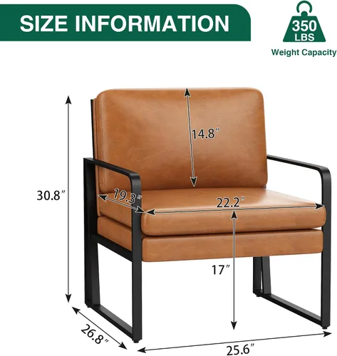 Miniatura 2 de ALISH Sillas de acento, sillón tapizado, sillas modernas de sala de estar, sillón de lino con brazos laterales, sillas de lectura con patas de metal