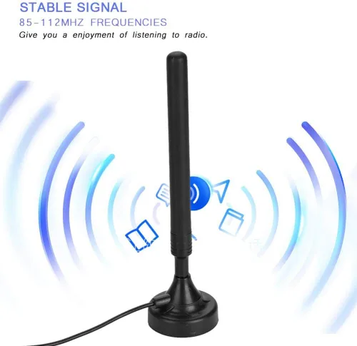 Miniatura 2 de Amplificador de radio hogar 25dB alta ganancia FM antena de radio alta sensibilidad USB FM antena para piso bajo