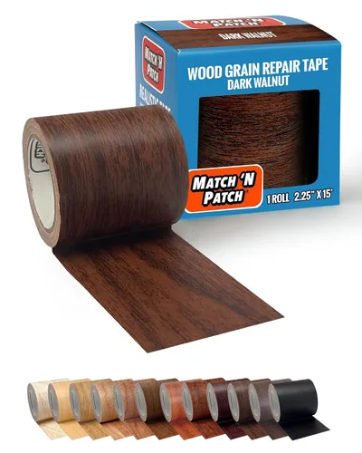 Miniatura 7 de MATCH 'N PATCH Cinta de Reparación de Veta de Madera Realista - Cinta Adhesiva Duradera Multiusos para Muebles, Pisos, Gabinetes, Ventanas, Puertas