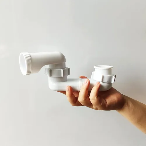 Miniatura 5 de Desagüe de ducha de bañera de perfil bajo de 1-1/2 pulgadas con trampa P flexible y plana para drenaje independiente de bañera para baño