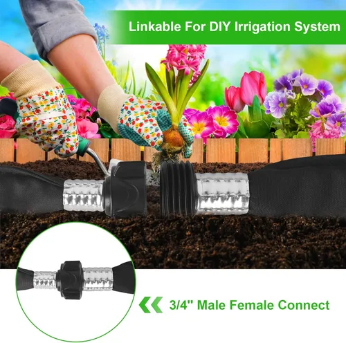 Miniatura 3 de Manguera plana de 25 pies para riego eficiente del árbol, diseño duradero de doble capa para jardines, césped y campos de verduras (25 pies)