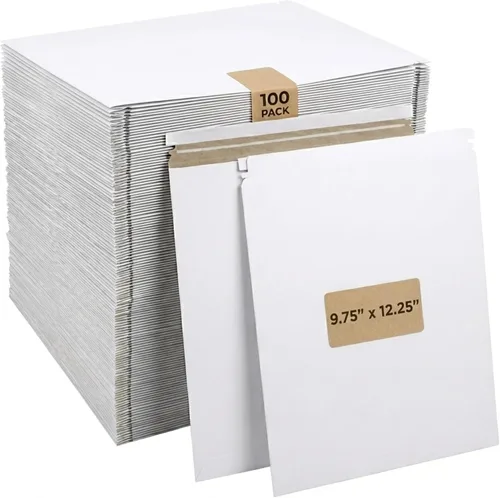 Miniatura 9 de BOX USA Sobres rígidos de 6 x 8 pulgadas (paquete de 100 unidades), sobres de cartón para fotos, tarjetas de intercambio, impresiones pequeñas, se