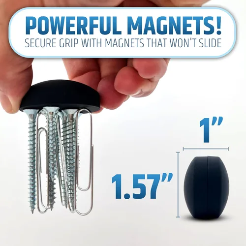 Miniatura 5 de Potentes Pesos Magnéticos Anti-Ondulación para Cortina de Ducha para una Experiencia de Baño Sin Salpicaduras - Envueltos en Silicona 360° - Nunca