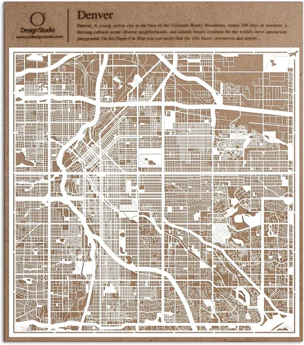 Miniatura 118 de O3 Design Studio Aberdeen - Mapa de papel cortado en papel blanco de 12 x 12 pulgadas