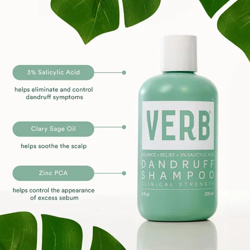 Miniatura 4 de VERB® Champú para la caspa - para una limpieza suave y fuerza clínica para aliviar la caspa con ácido salicílico al 3%