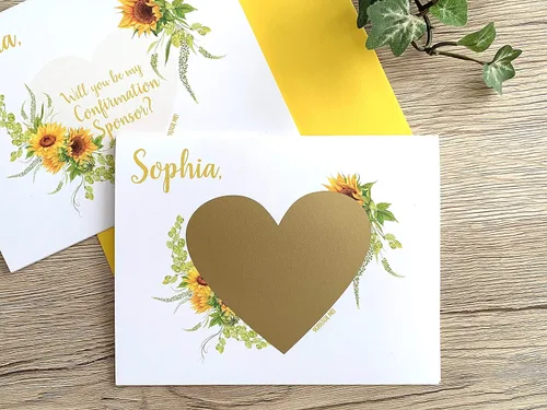 Miniatura 4 de Tarjeta personalizada para raspar con patrocinador de confirmación Will You Be My Confirmation
