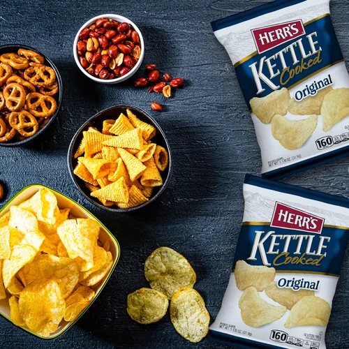 Miniatura 6 de Herr's Chips originales de hervidor, 1.125 onzas (paquete de 30 bolsas) – crujientes y doradas con sabor clásico – perfectas para almuerzos y viajes