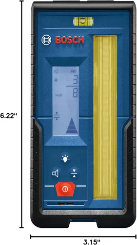 Miniatura 17 de BOSCH LR20 - Receptor láser rotativo de haz rojo y verde de 1000 pies, incluye soporte de montaje y 2 baterías AA
