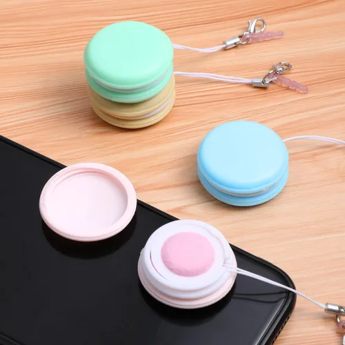 Miniatura 9 de Macaron - Juego de limpiador de teléfono: cepillo suave portátil y paño de microfibra lavable para teléfono celular, tabletas, lentes, bonito diseño