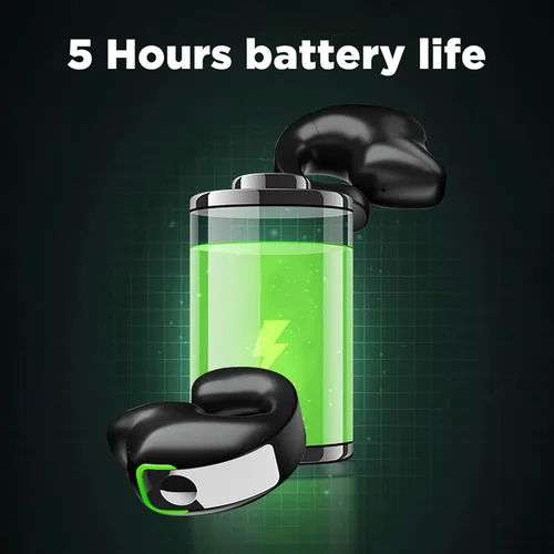 Miniatura 8 de Auriculares Bluetooth de oreja abierta: auriculares de conducción de aire con auriculares de clip y estuche de carga para correr y entrenar