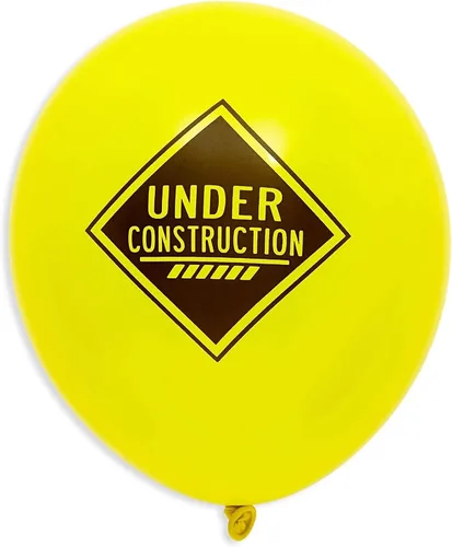 Miniatura 7 de Blue Panda Globos de látex de construcción para decoración y suministros de fiesta de cumpleaños, 12 pulgadas, paquete de 50, negro, amarillo