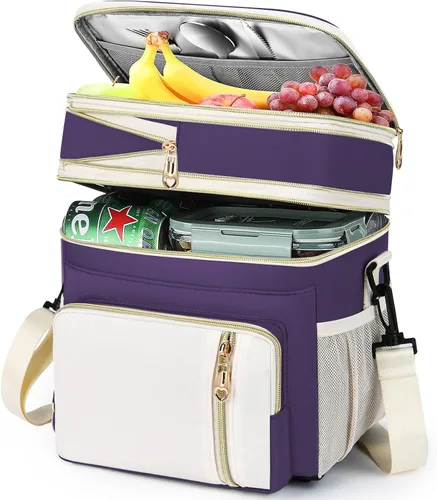 Miniatura 15 de Lonchera y bolsa de almuerzo para mujeres y hombres, lonchera grande aislada para adultos, a prueba de fugas, bolsa enfriadora para el trabajo