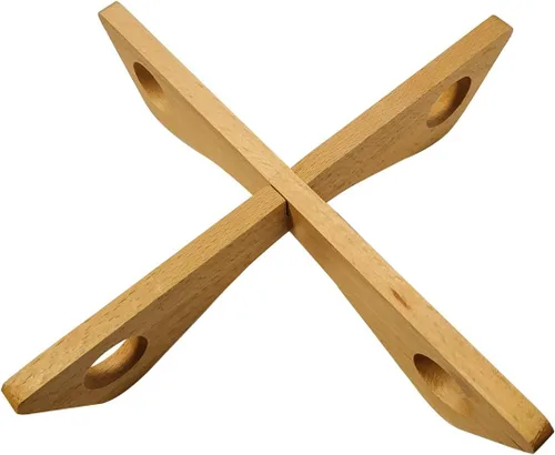 Miniatura 3 de ZhenSanHuan - Salvamanteles de madera reversible para ollas desmontable