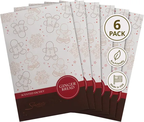 Miniatura 11 de Simplicity Scents - Paquete de 6 bolsitas perfumadas en barra de canela, otoño e invierno, bolsas perfumadas de larga duración, fragancia