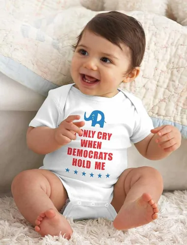 Miniatura 3 de Tstars Body para bebé con texto en inglés "I Only Cry When Democrats Hold Me Republicans