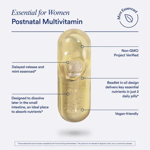 Miniatura 7 de Ritual Essential para Mujeres Multivitamina Postnatal - Vitamina Postpartum - Omega-3 DHA y Colina para Apoyo en la Lactancia, Vitamina A, C, D3