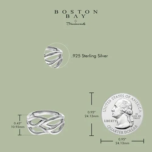 Miniatura 3 de Anillo ancho de plata de ley 925 - Elección