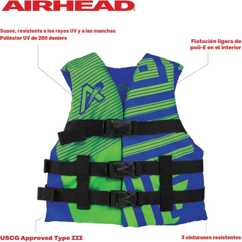 Miniatura 2 de Airhead Trend Life Jacket for Adults & Kids - USCG Approved Life Vest for Men, Women, Youth & Child, Watersports Vest for Boating, Tubing & Swimming