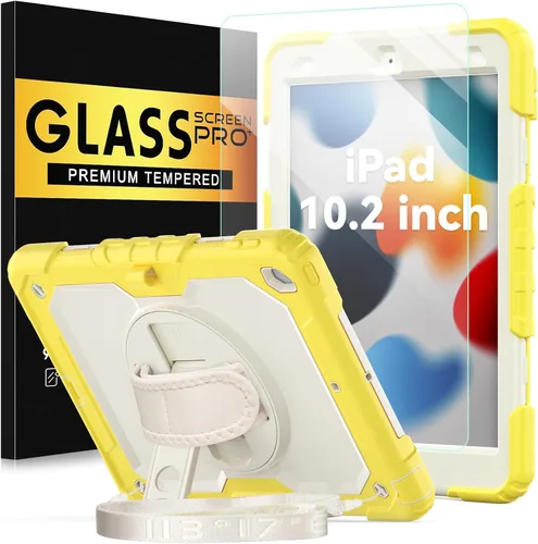 Miniatura 14 de BLOSOMEET Bonita funda para iPad de 9ª generación 2021 de 10.2 pulgadas con protector de pantalla de vidrio templado y soporte para bolígrafo, funda