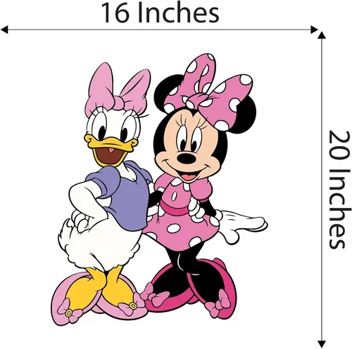 Miniatura 4 de Minnie y Daisy Linda Decoración de Habitación Mejor Amigos Diseño de Personaje Decoración de Pared Dormitorio Infantil - Tamaño: 16 Pulgadas X 20