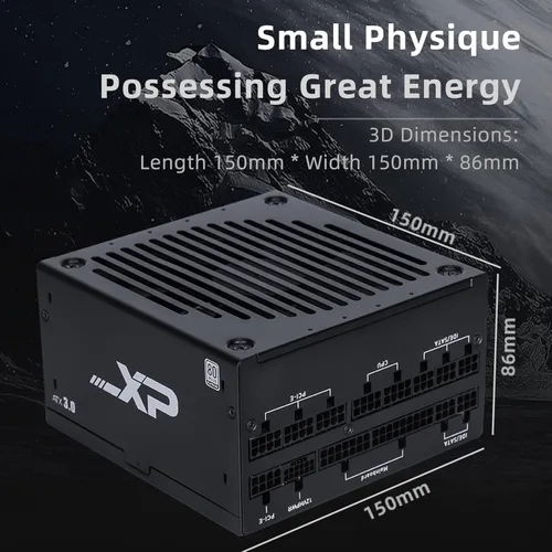 Miniatura 4 de SAMA XP850W Fuente de alimentación PC Platinum 80+ ATX3.0 PCIE5.0 Voltaje completo 12VHPWR PSU Ventilador silencioso Modo ECO Fuente de alimentación