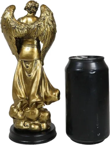 Miniatura 7 de Ebros - Estatua de arcángel de la iglesia católica bizantina Barachiel de 8 pulgadas de alto, figura de San Barachiel el Arcángel con placa
