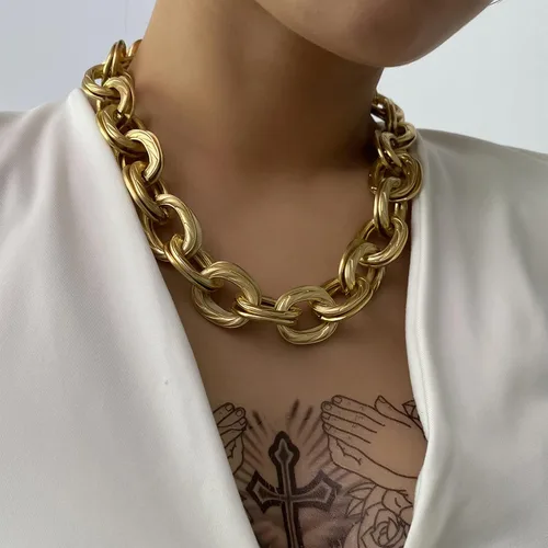 Miniatura 2 de MJartoria Collar de oro en capas para mujer, chapado en oro de 14 quilates, collar de cadena delicada, cadena de serpiente, cadena de clip