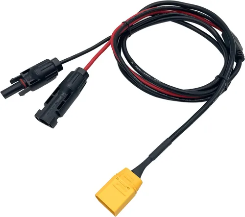 Miniatura 2 de Cable adaptador de conector solar a XT90: Adaptador de panel solar a cable de extensión macho XT90 para central eléctrica portátil y generador solar