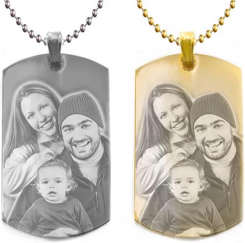 Miniatura 2 de Chapitas personalizadas con fototexto grabado Personalice la chapita con su imagen texto Grabado gratuito Regalo ideal para San Valentín día