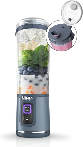 Ninja BC151NV Blast Licuadora Portátil, Inalámbrica, Recipiente de 18 oz., Licuadora Personal-para Batidos y Smoothies, Sin BPA, Tapa a Prueba de