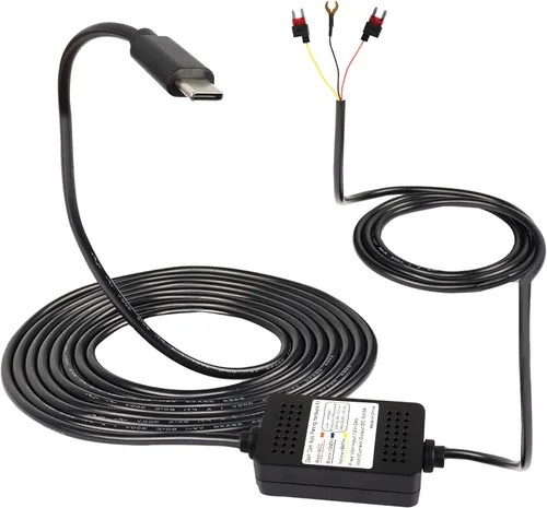 Miniatura 8 de MEIRIYFA Kit de cable duro Acc para salpicadero, cable micro USB, cable reductor, 12V-24V a DC 5V 3A, cable de alimentación para coche, cámara