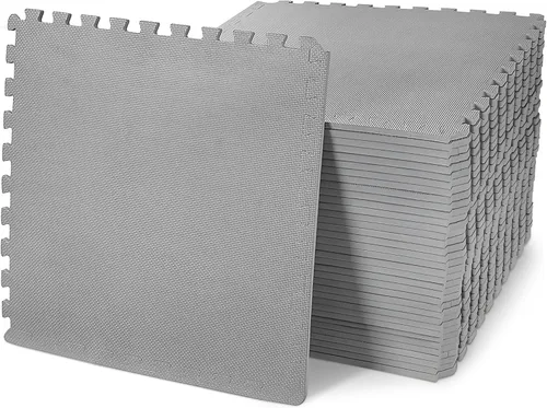 Miniatura 22 de BalanceFrom Baldosa de Espuma EVA Entrelazada para Ejercicio de 24 x 24 pulgadas – Suelo de Rompecabezas Antideslizante para Gimnasio en Casa, Azul