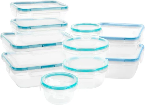 Snapware Total Solutions (juego de 10, tamaños mixtos) juego de recipientes de plástico para almacenamiento de alimentos, con tapas de bloqueo