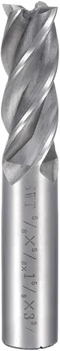 uxcell 5/8 "corte HSSAL espiral broca recta final molino cortador 4 flautas con vástago de 5/8"