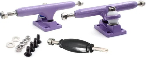 Miniatura 13 de SPITBOARDS Diapasón Pro Trucks de 1.339 in, tuercas de bloqueo reales, bujes de uretano con junta tórica de goma, suspensión optimizada, ancho 1.339