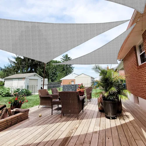 Miniatura 16 de Patio Paradise - Toldo parasol triangular de 12 x 12 x 12 pies, para sombra de tela con bloqueo de luz solar, cubierta de pérgola Patio de Turquesa