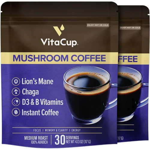 Miniatura 4 de VitaCup Gut Health Instant Coffee, Prebiotic Fiber Blend w/Inulin, Nutriose & Psyllium Husk, Digestive Support, Medium-Dark Roast, 100% Arabica