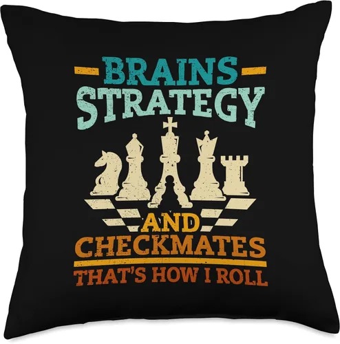 Miniatura 5 de Funny Chess Themed Accessories & Stuff Cool Players Design - Almohada para hombres, niños, amantes del ajedrez, 16 x 16 pulgadas, multicolor