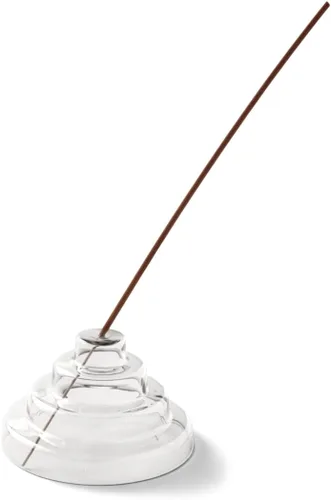 Yield Meso - Soporte para incienso de vidrio transparente de alta calidad, ideal para aromaterapia, meditación, yoga, pieza ornamental para el