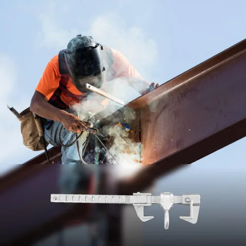 Miniatura 6 de Abrazadera de anclaje de viga deslizante de aluminio, caminante de haz de acero móvil, conector de estructura ajustable de I/H para protección