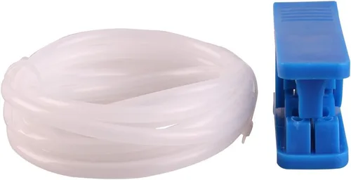 1.5Meters 5 Ft 0.157 in OD 0.079 in con cortador de tubo PTFE Teflon Bowden Tube para (blanco) (1.5M)