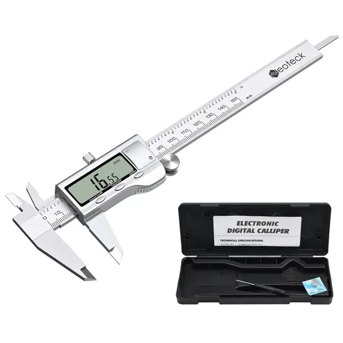 Miniatura 9 de Neoteck calibrador digital de 4 pulgadas/100 mm, calibradores electrónicos de acero inoxidable, herramienta de medición con conversión